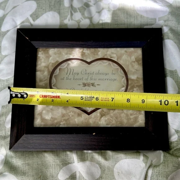 Vintage Framed Bible Verse Faith Based Marriage 3D Lace Wall Hanging Home Decor - Picture 6 of 6